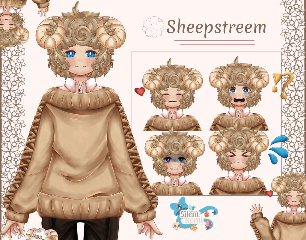 SilentRemi Live2d Vtuber model art commission