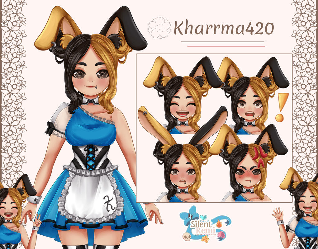 SilentRemi Live2d Vtuber model art