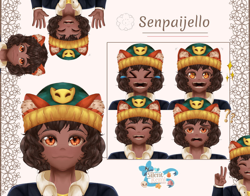 SilentRemi Live2d Vtuber model art commission