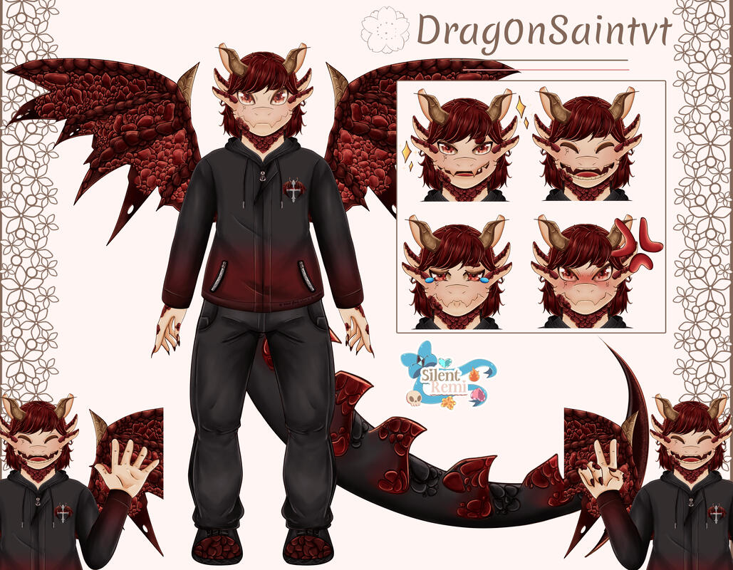 SilentRemi Live2d Vtuber model art commission