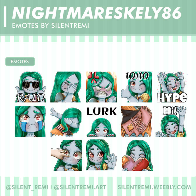 nightmareskely86 emotes for twitch streaming